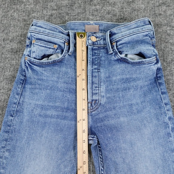 Mother Jeans‎ Womens 26 The Tomcat Ankle Fray Mid Rise Denim Raw Hem On The Road - Picture 14 of 16